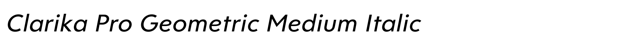 Clarika Pro Geometric Medium Italic image